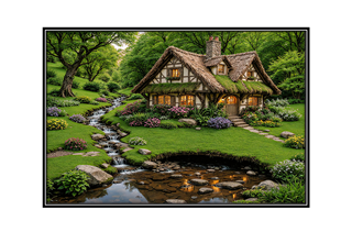 springtime cottage